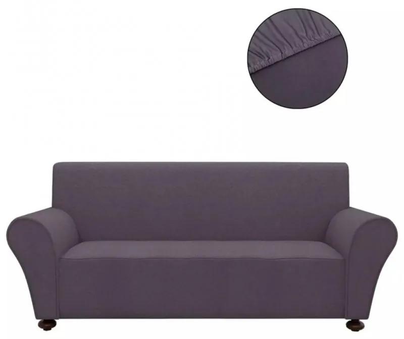 131084  Stretch Couch Slipcover Anthracite Polyester Jersey