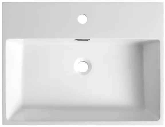 Sapho - Falra szerelhető mosdó AQUATIC 60x46 cm kerámia/fehér