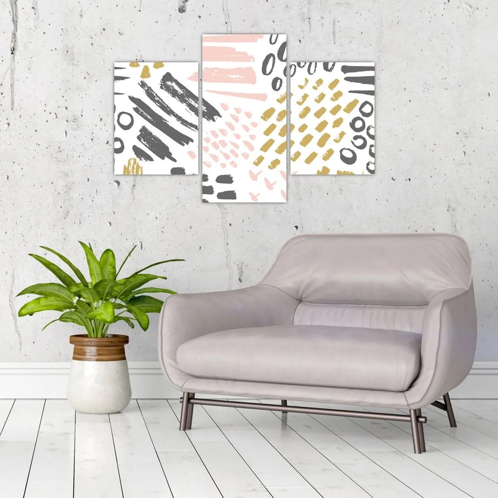 Kép - Absztrakt stroke-ok (90x60 cm)