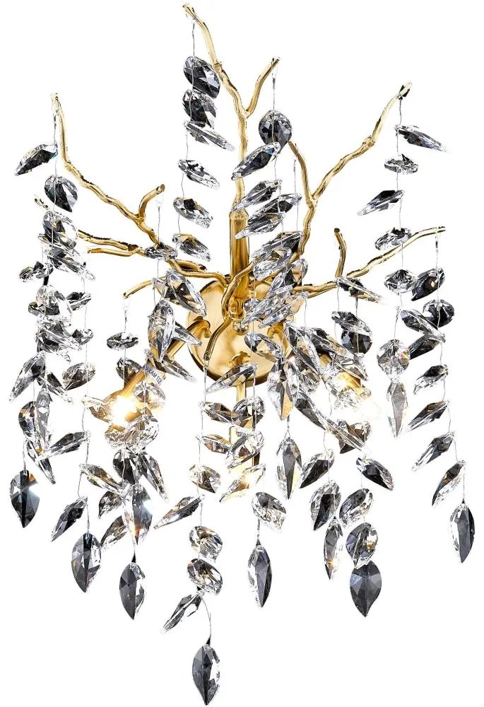 Fali kristály lámpa 3xG9/40W/230V arany