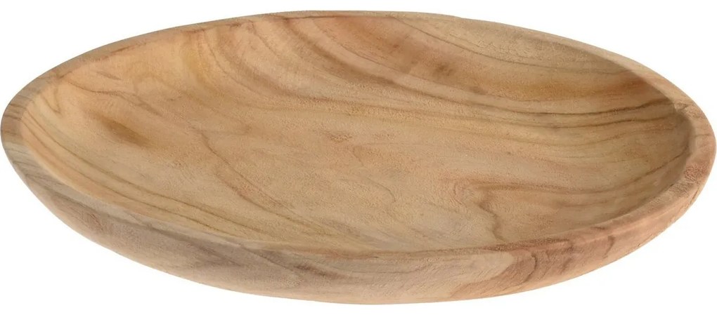 Round teak dekor tálca, 30 cm