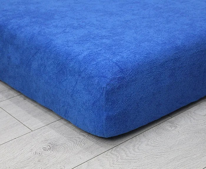 Gumis frottír lepedő Chabrowe 17 220x200 sötétkék lengyel vastag