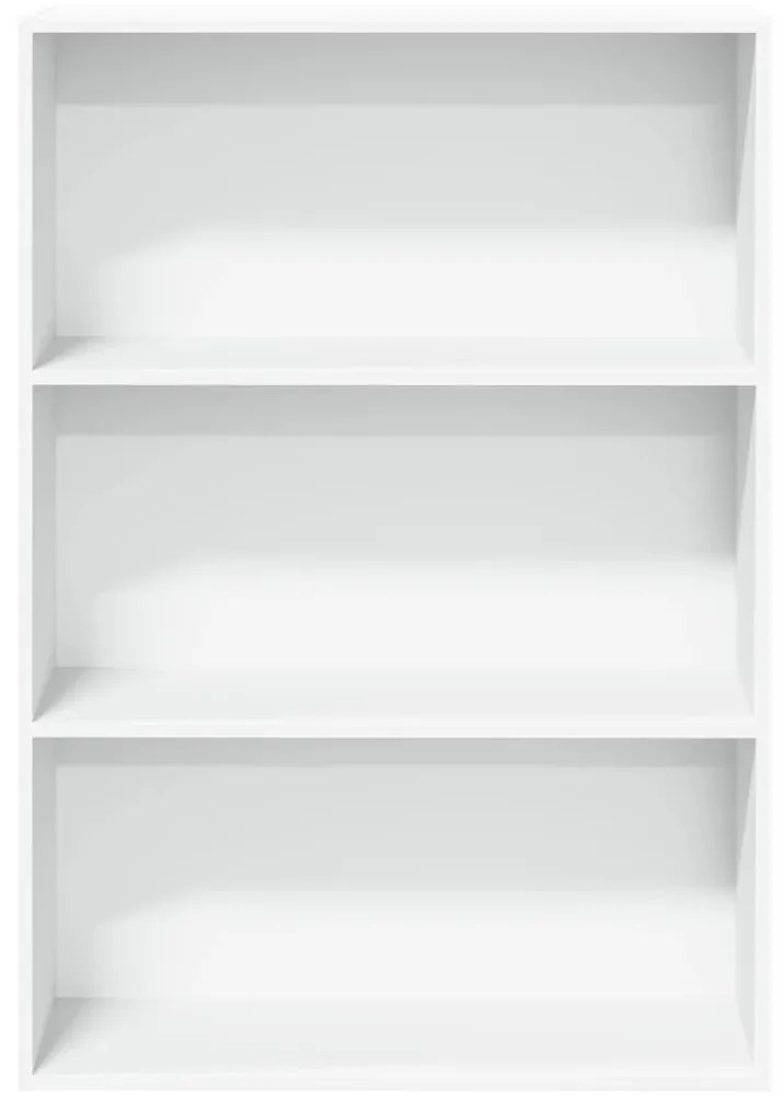 fehér szerelt fa könyvespolc 80 x 30 x 114 cm