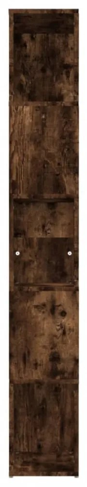 füstös tölgy színű szerelt fa könyvszekrény 45 x 24 x 160 cm