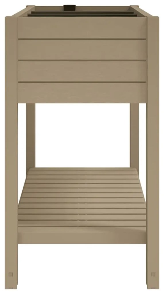 Világosbarna polipropilén magaságyás 110x45x79 cm