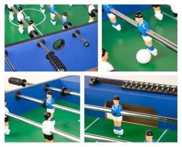 GamesPlanet® Csocsóasztal GLASGOW Kék 121 x 101 cm