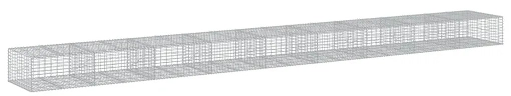 horganyzott vas gabion kosár fedéllel 900 x 100 x 50 cm