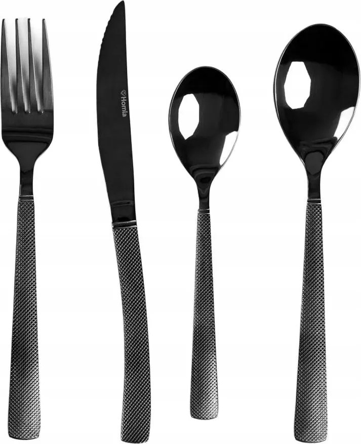 Streamline evőeszköz készlet fekete 24 db-os Homla