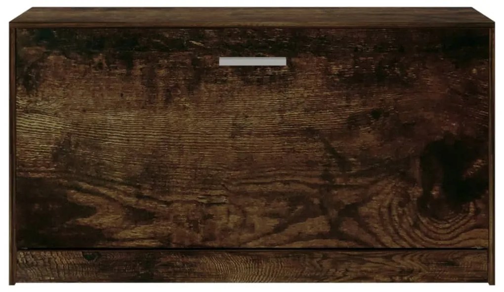 füstös tölgy színű szerelt fa cipőtároló pad 80 x 24 x 45 cm