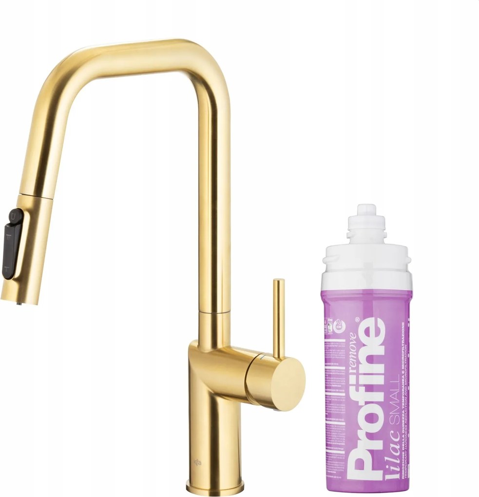 Kfa Duero Pure Style Konyhai Csaptelep Profine Lilac S, Szálcsiszolt Világos Arany
