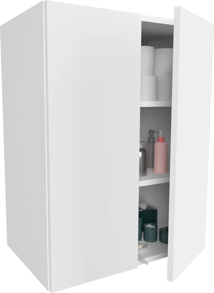 Mély fürdőszoba szekrény akasztós fehér matt Wc fölé akasztható szekrény 80