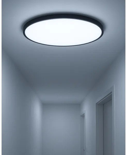 LED mennyezeti lámpa LED/40W/230V 3000/4000/6500K Ø 50 cm fekete