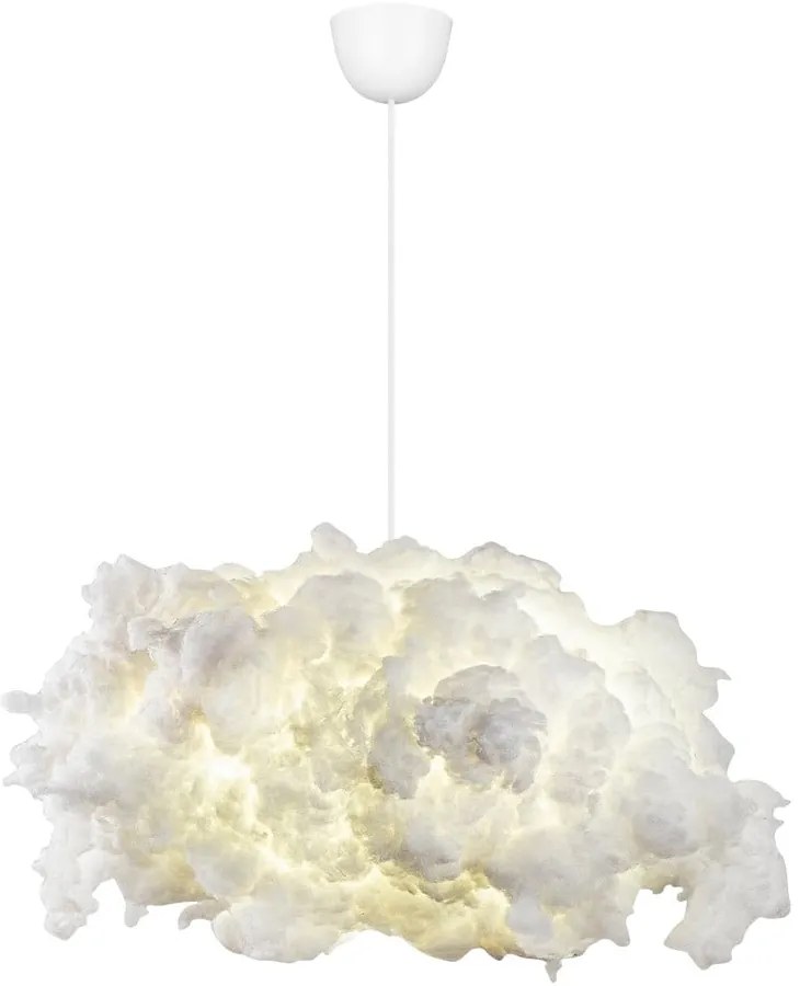 Fehér függőlámpa textil búrával Serenity – Opviq lights