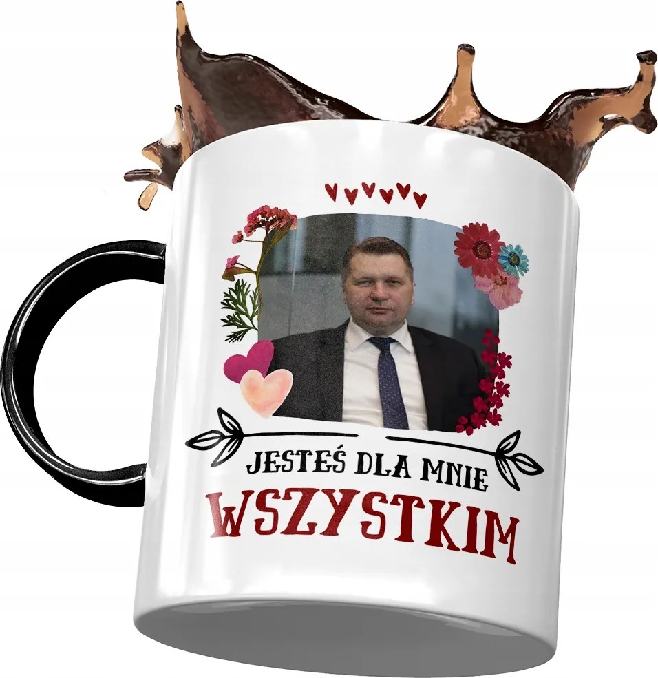 Bögre Fekete-Fekete Pis Ajándék Nyomtatott Fotóval