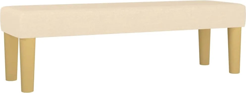 vidaXL krémszínű szövet pad 100 x 30 x 30 cm