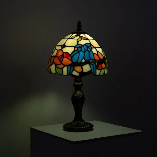Brilagi - Tiffany-vitrázs asztali lámpa JUNGLE 1xE27/60W/230V