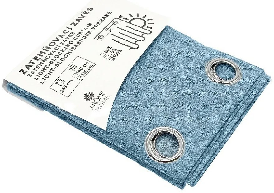 ARÔME HOME Sötétítő függöny, kék denim, 135 x 245cm