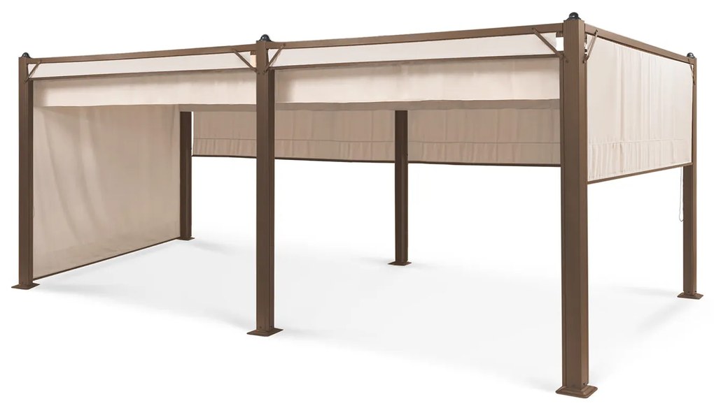 Blumfeldt Pantheon Cortina Rust, pavilon, tetővel, 3x6 m, 4 oldalrész