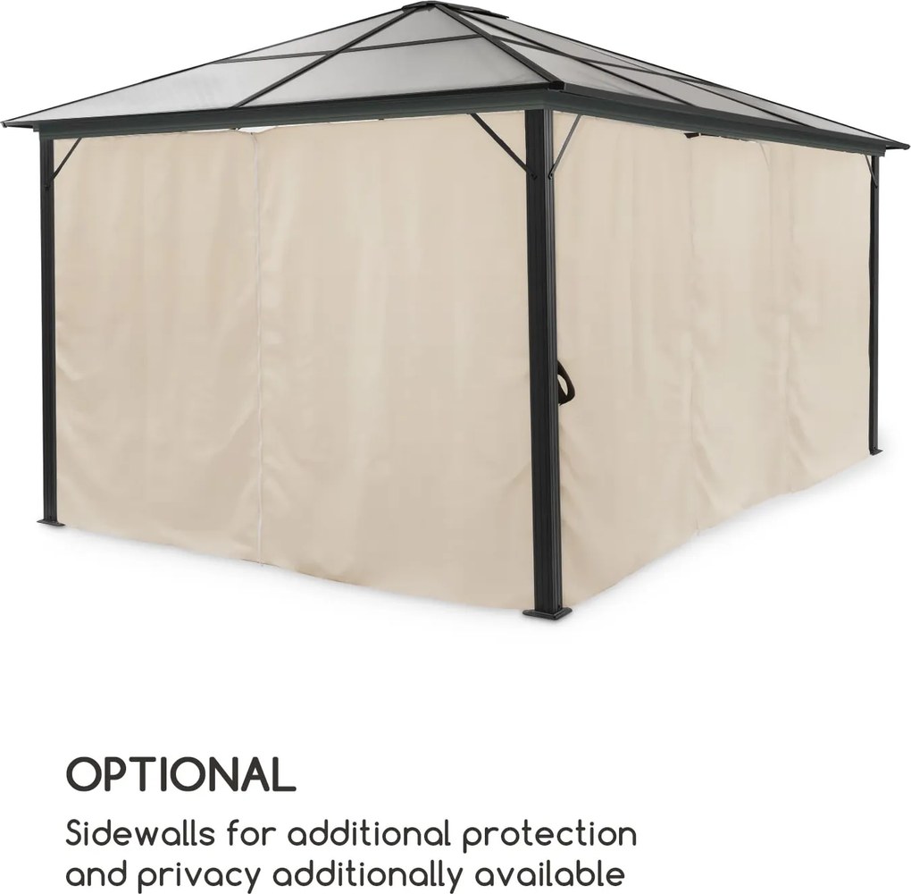 Blumfeldt Pantheon Solid Sky Ambient Solar, pavilon tetővel, 3 × 4 m, polikarbonát, alumínium