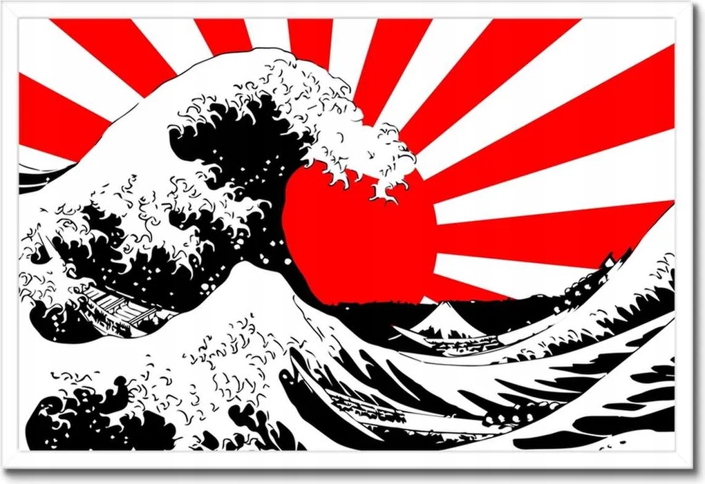 Poszterek keretben 60x40 Japán Kamikaze