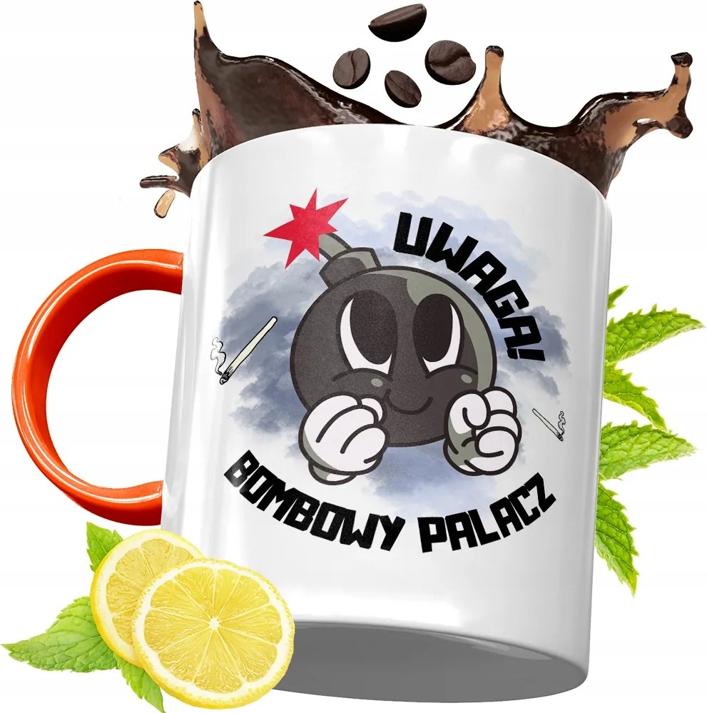 Narancssárga Bögre Dohányosoknak Ajándék fényképes nyomattal