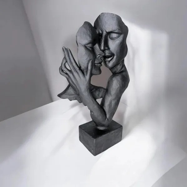 Asztali dísz 29x9x17 cm gyanta/fekete