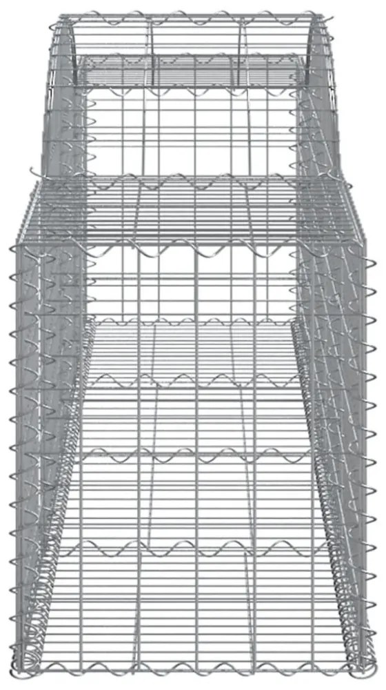 15 db íves horganyzott vas gabion kosár 300x50x60/80 cm