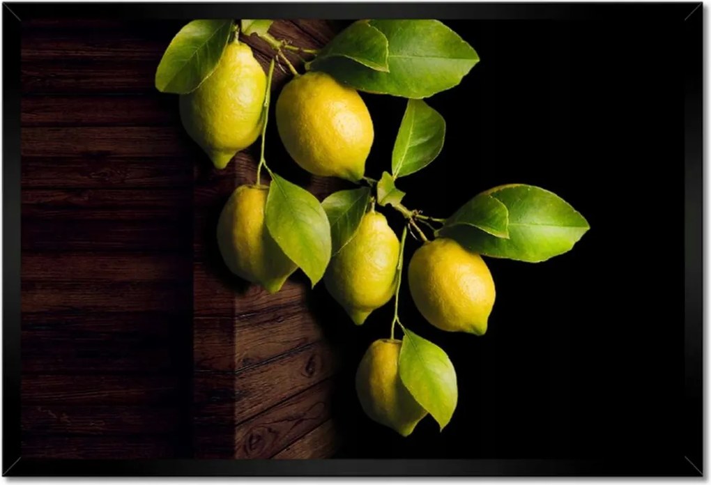 Poszter keretben 60x40 Természetes citrom Citrus