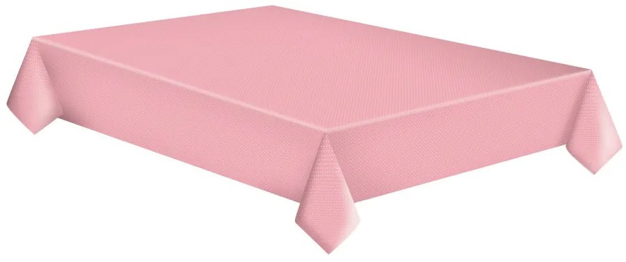 Rózsaszín White Dots papír asztalterítő 120x180 cm