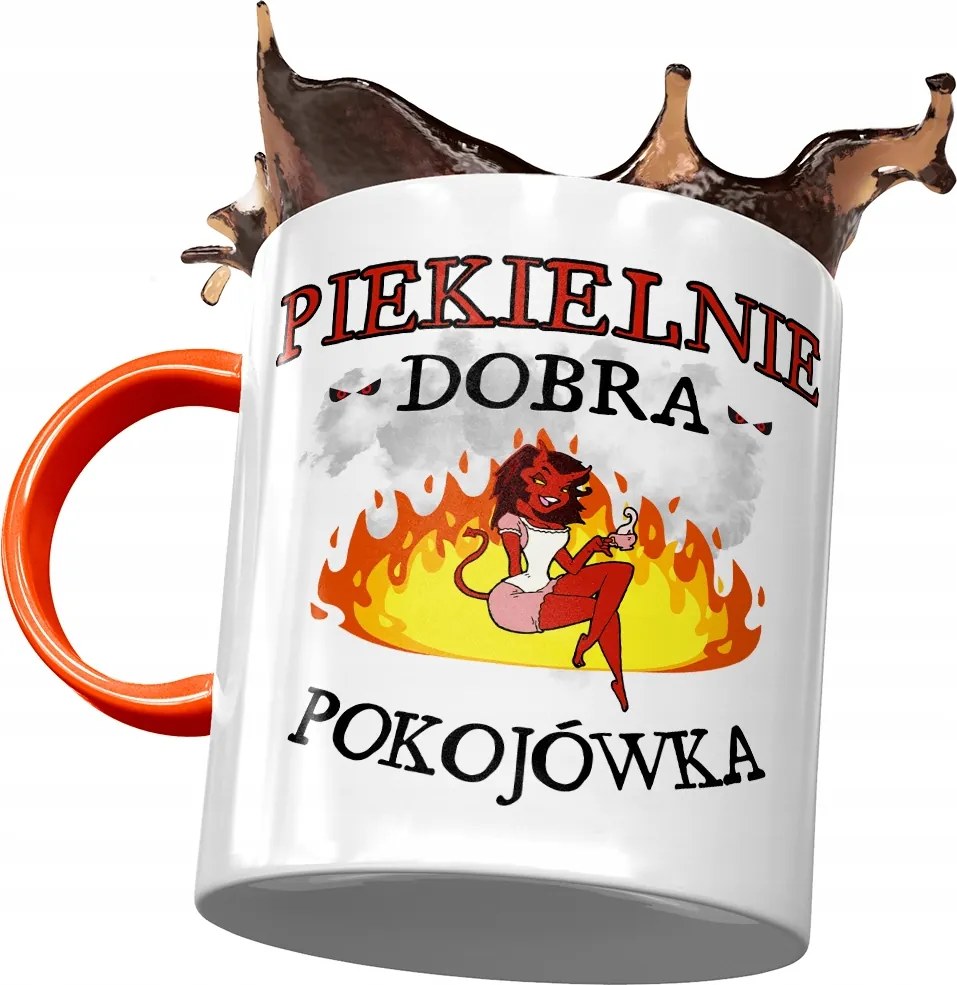 Narancssárga bögre szobalánynak Pokolian jó, fényképes nyomattal