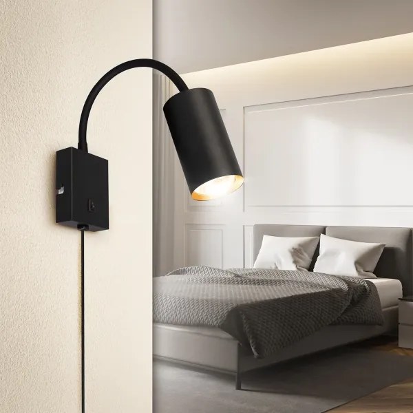 Brilagi - Állítható fali lámpa SELE 1xGU10/30W/230V fekete/arany