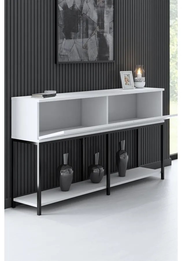 Konzolasztal Lord - Black, White