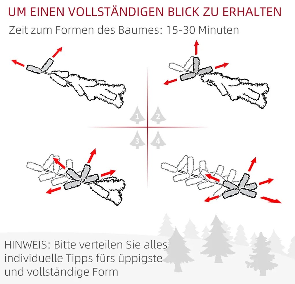 Műfenyő 180 cm, természetes hatású, sűrű, 1942 ágvéggel, élethű