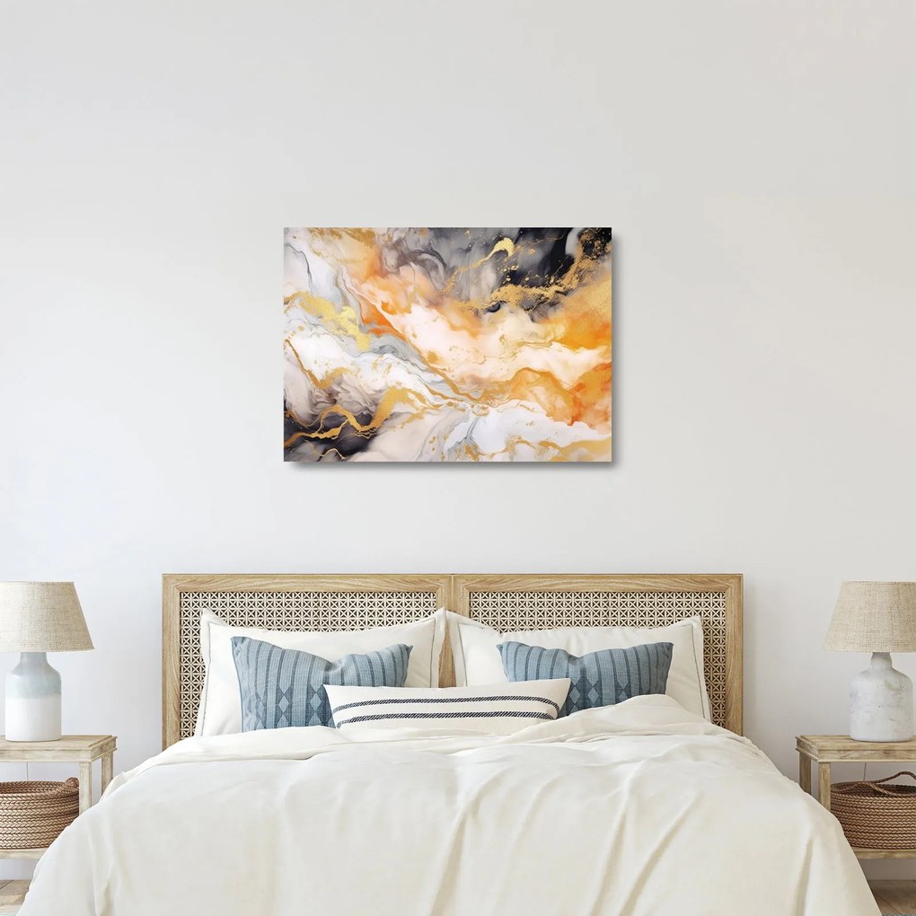 Üveg kép - Márványozott háttér (70x50 cm)