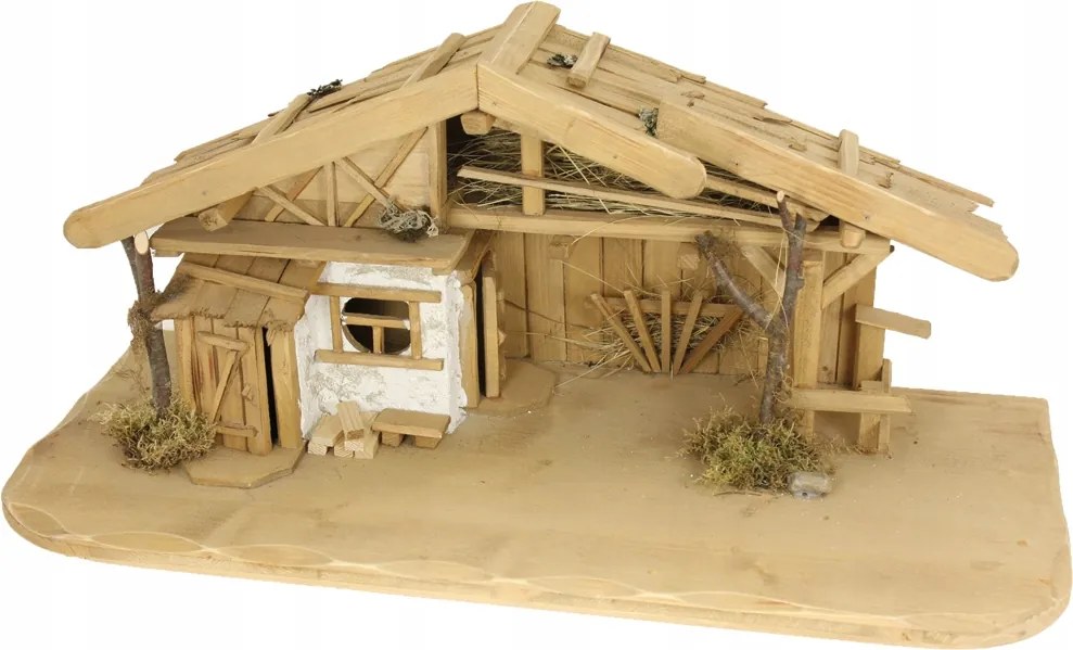 Karácsonyi betlehem 69x30x29cm fügéhez 10-12cm