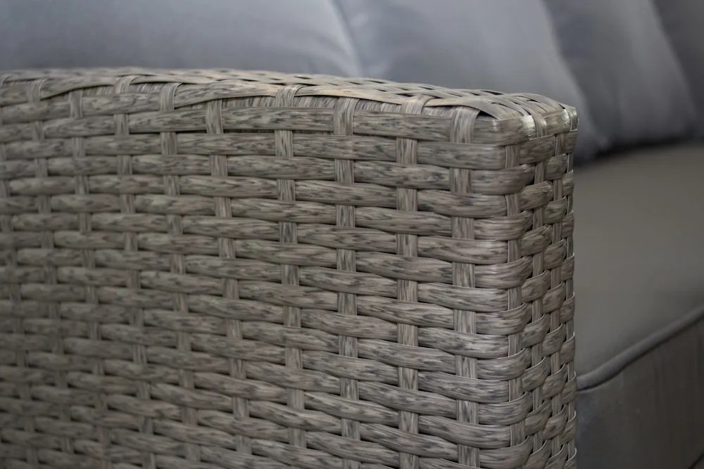 2 személyes techno rattan kerti kanapé Parma antracit Garden Point