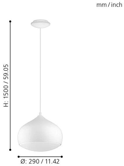 Eglo 98047 - LED RGBW fényerőszabályozható kábellel függesztett csillár COMBA-C LED/18W/230V BT