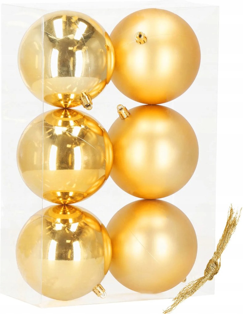 Karácsonyfa Bombák 11cm Karácsonyfa Bomba 6DB-OS Törhetetlen Medál Szett