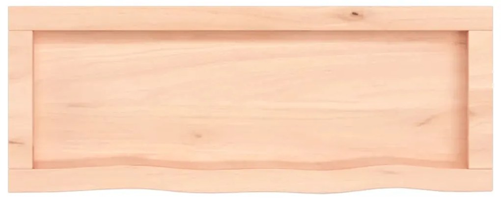 kezeletlen tömör tölgyfa fali polc 80x30x(2-6) cm