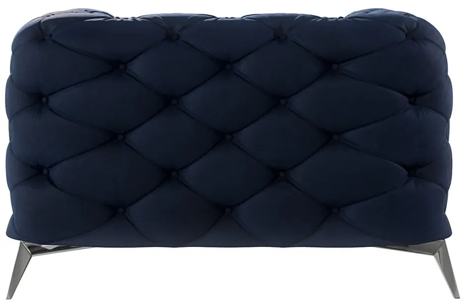 Sötétkék bársony fotel Chelsea – Ropez