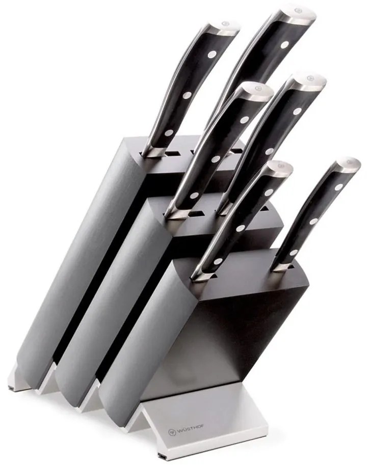 Wüsthof CLASSIC IKON 7 részes konyhai késkészlet állvánnyal, jasan/fekete