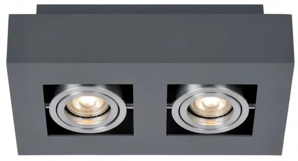 ITALUX IT8002S2-BK-AL CASEMIRO Kocka Mennyezeti Lámpa Fekete, Ezüst GU10 IP20