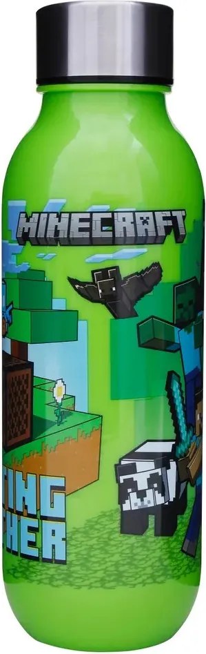 Minecraft Crafting műanyag kulacs csavaros kupakkal 640 ml