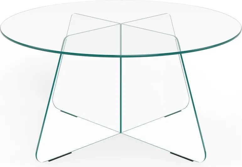 Üveg kerek dohányzóasztal ø 80 cm Samos – Actona