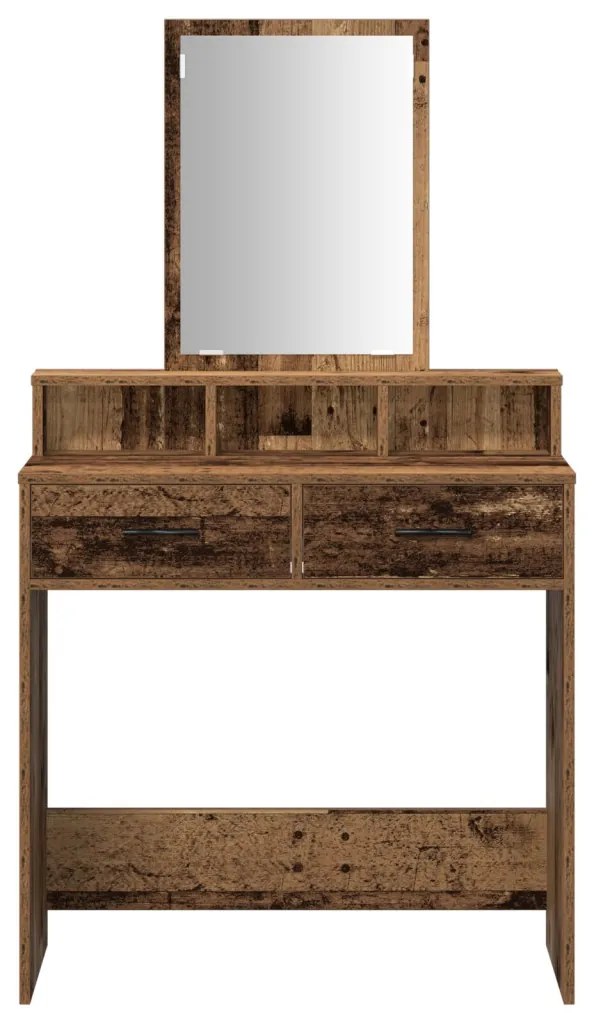 Sminktükör Fiókokkal Régi Fa 79x41x140 cm
