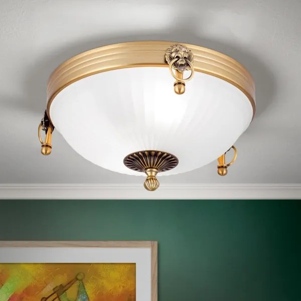 Orion DL 7-522/31 - Mennyezeti lámpa ROCCA 2xE27/60W/230V átm. 31 cm bronz/fehér