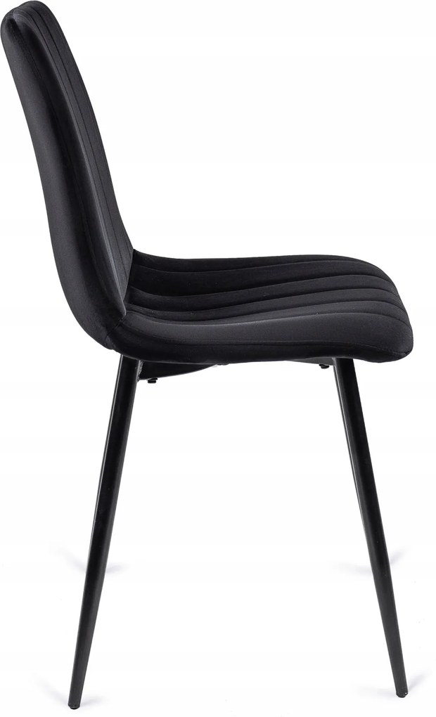 Krzesło IBIS Czarne Welurowe