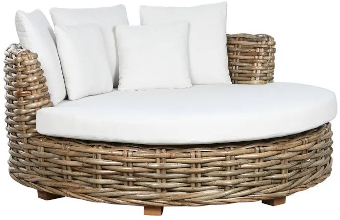 Chill Out rattan kerti heverő párnákkal mahagóni lábakkal