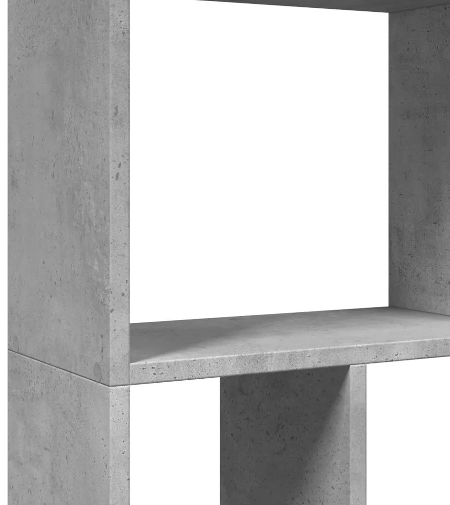 betonszürke szerelt fa könyvespolc 60 x 20 x 120 cm