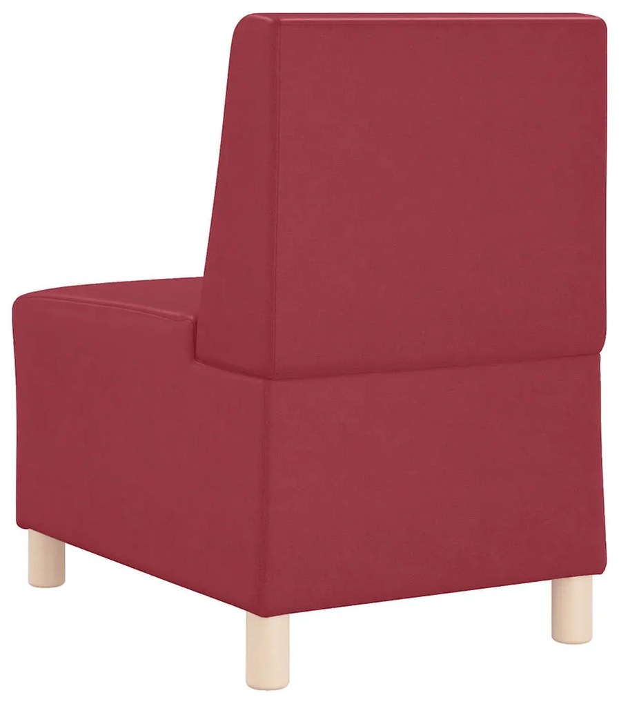 bordó műbőr kanapéfotel 55 cm